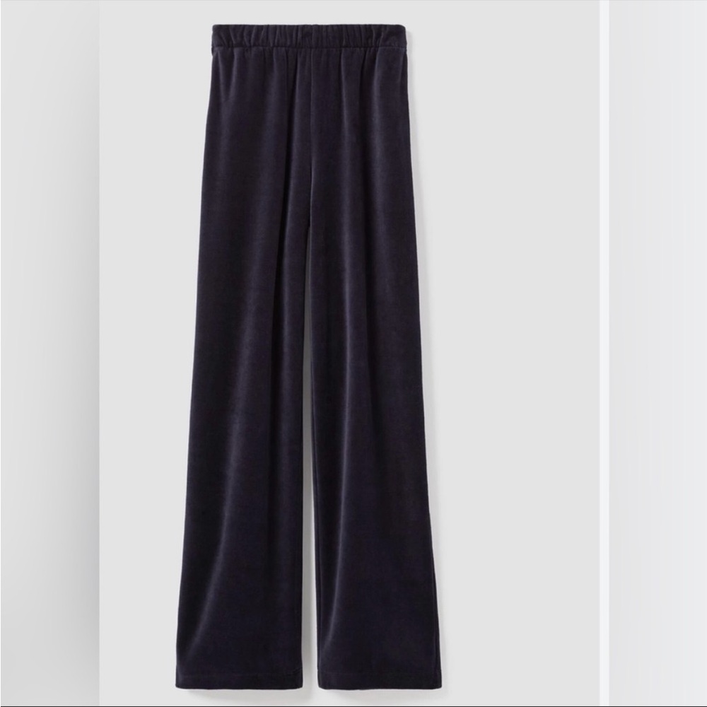 Women's Eileen fisher velour pull on pants black size L